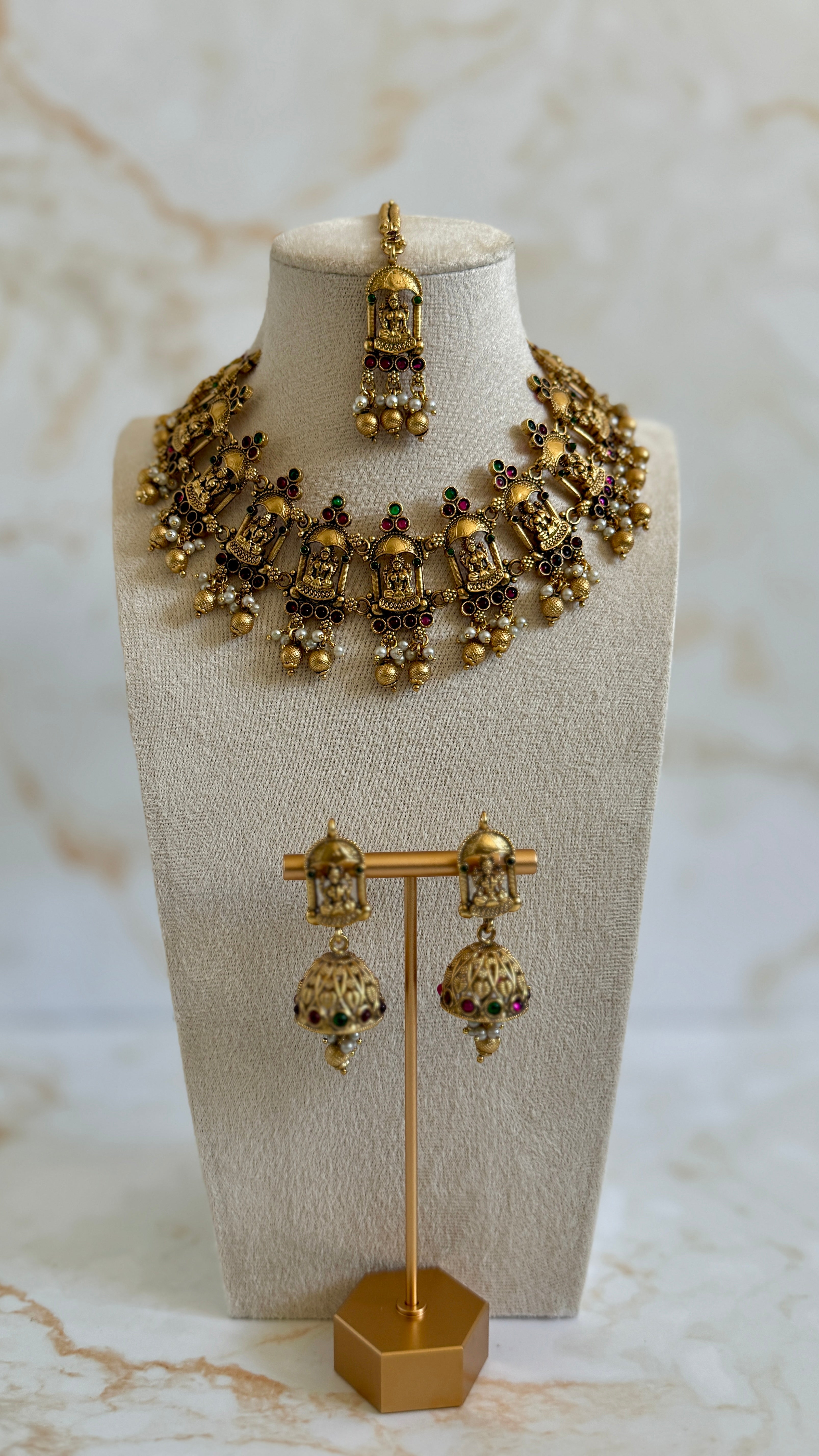 Temple Necklace Set